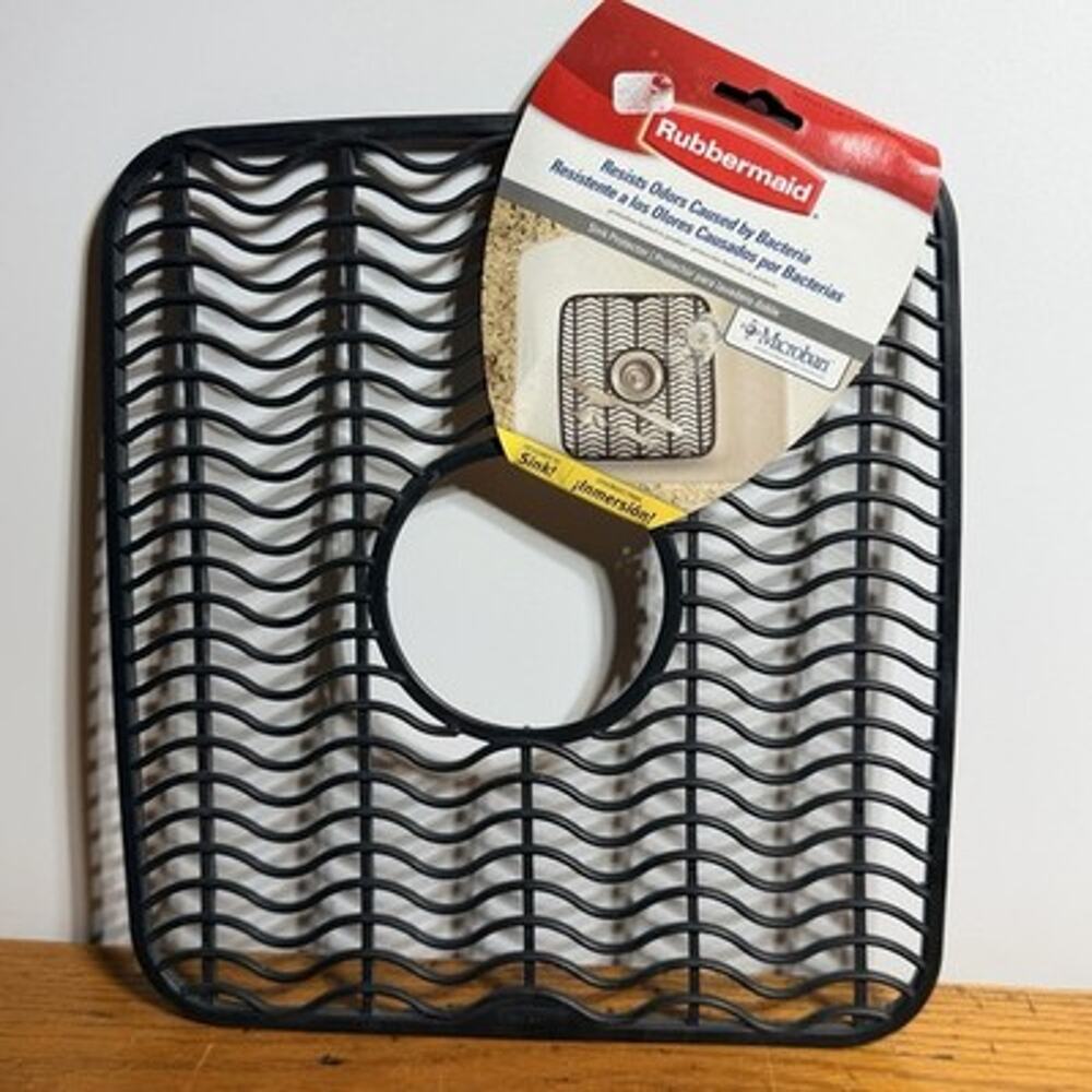 Rubbermaid Rubber Sink Protector Mat #1295 Black 11.5” x 12.5” 2021 NEW